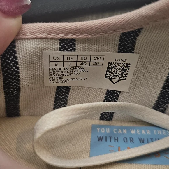 TOMS Venice Collection Canvas Sneakers Women’s US 9 Blush Pink Casual Shoes New - Picture 3 of 3